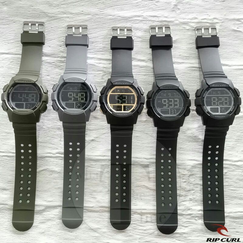[PREMIUM] Jam Tangan Pria RIPCURL Digital Rubber Cowok Tali karet Simple Clasicc