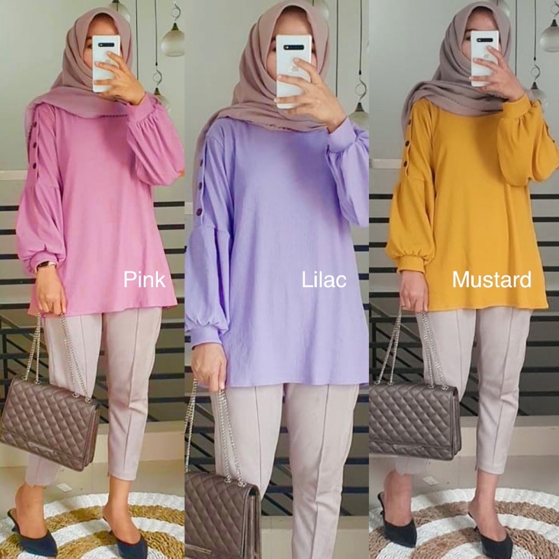 Sopa Top LD110+ - Blouse Atasan Tangan Balon Jumbo Oversize Bigsize / R.5 - 322-6532