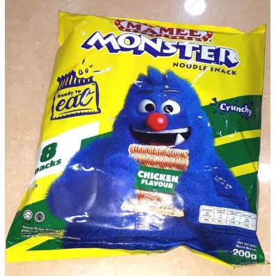 [HALAL] Mamee Monster Noodle Snack Crunchy 200gr Mie Kremes Rasa BBQ / Mame Chicken Ayam Snek Mi Kremes