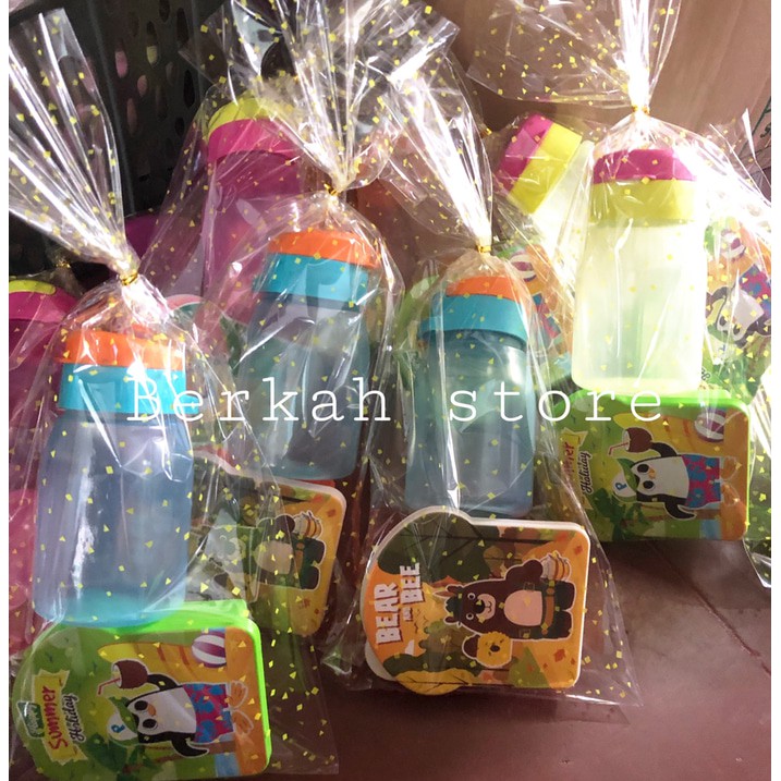 Parcel ulang tahun souvenir anak tempat makan dan botol minum barang berkualitas