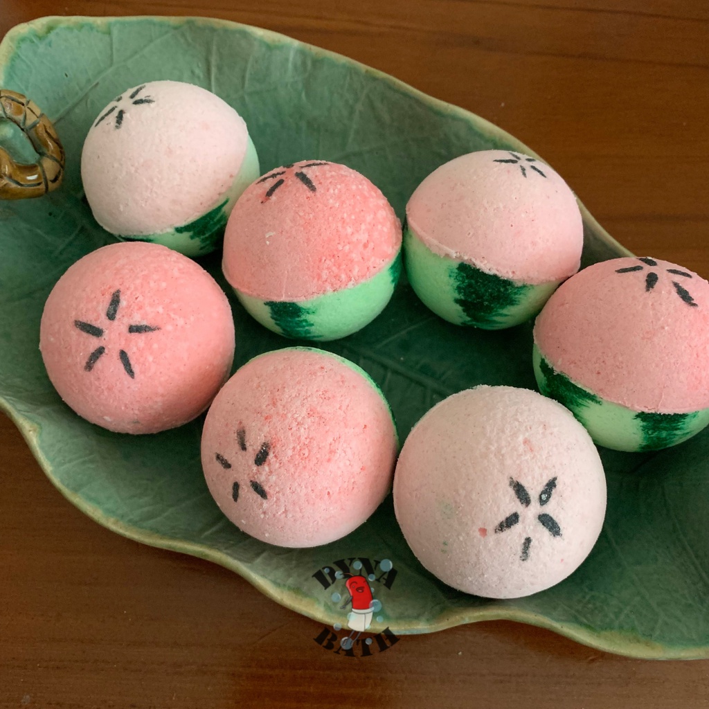 watermelon bath bomb semangka bath bomb Handmade bath bomb by Dynabath