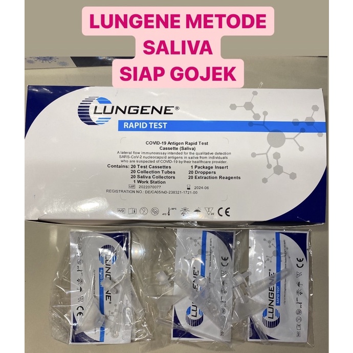 LUNGENE Saliva Antigen Rapid Test Metode Air Liur