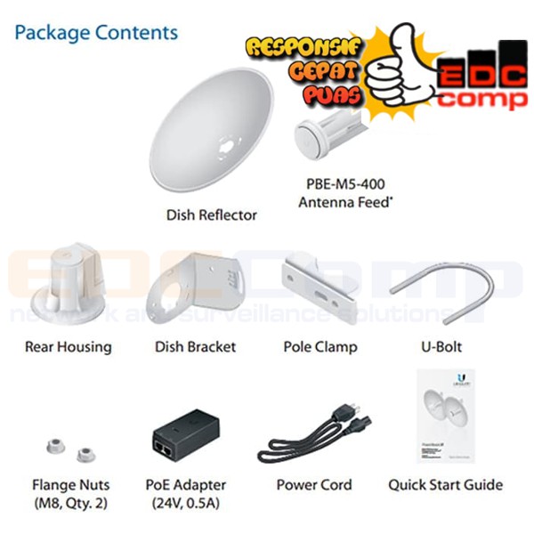UBIQUITI POWERBEAM M5-400 / PBE M5-400 / PBE-M5-400 / PBE M5 400