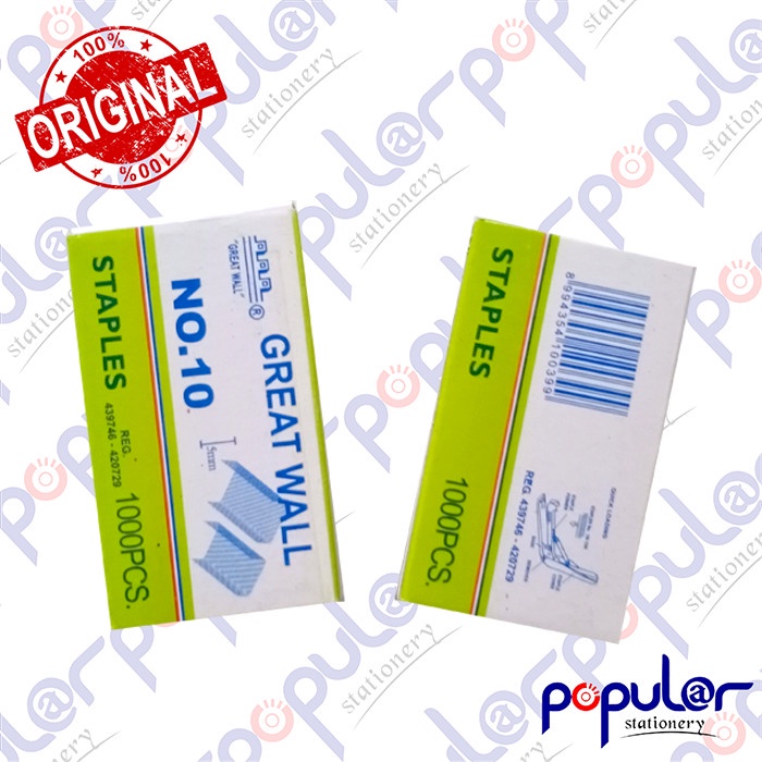 

Isi Staples Great Wall Kecil No. 10