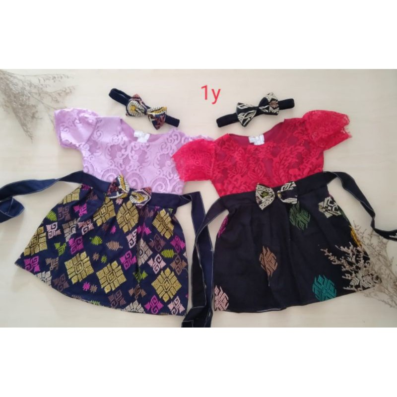 0-6 tahun free bandana DRESS BROKAT ANAK semi Prancis italy