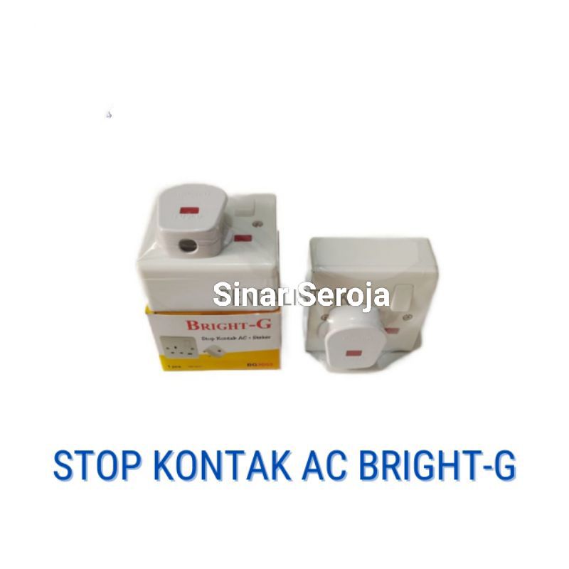 Stop Kontak AC + Steker BRIGHT G / Stop Kontak AC Set BG - 9663