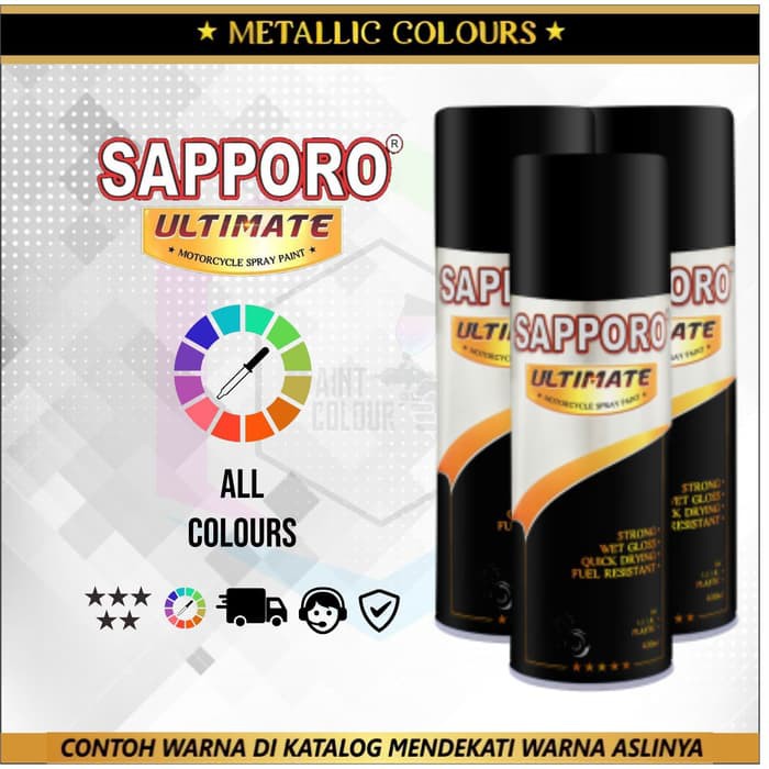 SAPPORO ULTIMATE All Colour Solid dan Metallic - Cat Semprot Sapporo