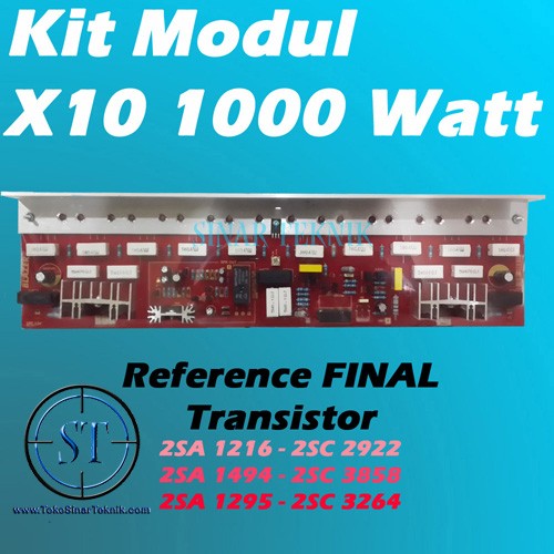 Kit Modul X10 ( Power Amplifier Mono Block 1000 Watt ) Module Blazer Mono Bell Tanpa Transistor DIY PCB Fiber