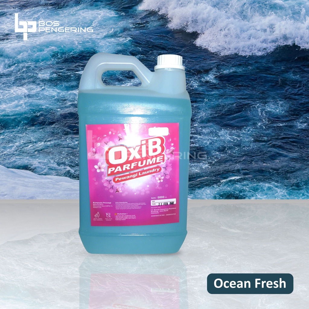 Pewangi Pakaian Laundry - OxiB Parfum Aroma Ocean Fresh 5 Liter Awet Tahan Lama