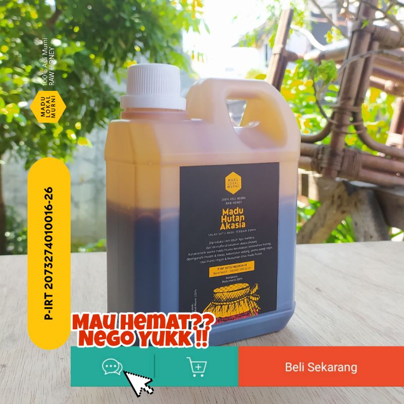 

MADU HUTAN AKASIA CARPA Asli Murni Alami 100% Diproduksi oleh Lebah Apis melifera yang Menghisap Nektar Ekstrafloral Pohon Akasia Crassicarpa di Kawasan Hutan Akasia Jambi dan Riau Pulau Sumatera, Telah Diuji Secara Laboratorium dan Sudah P-IRT