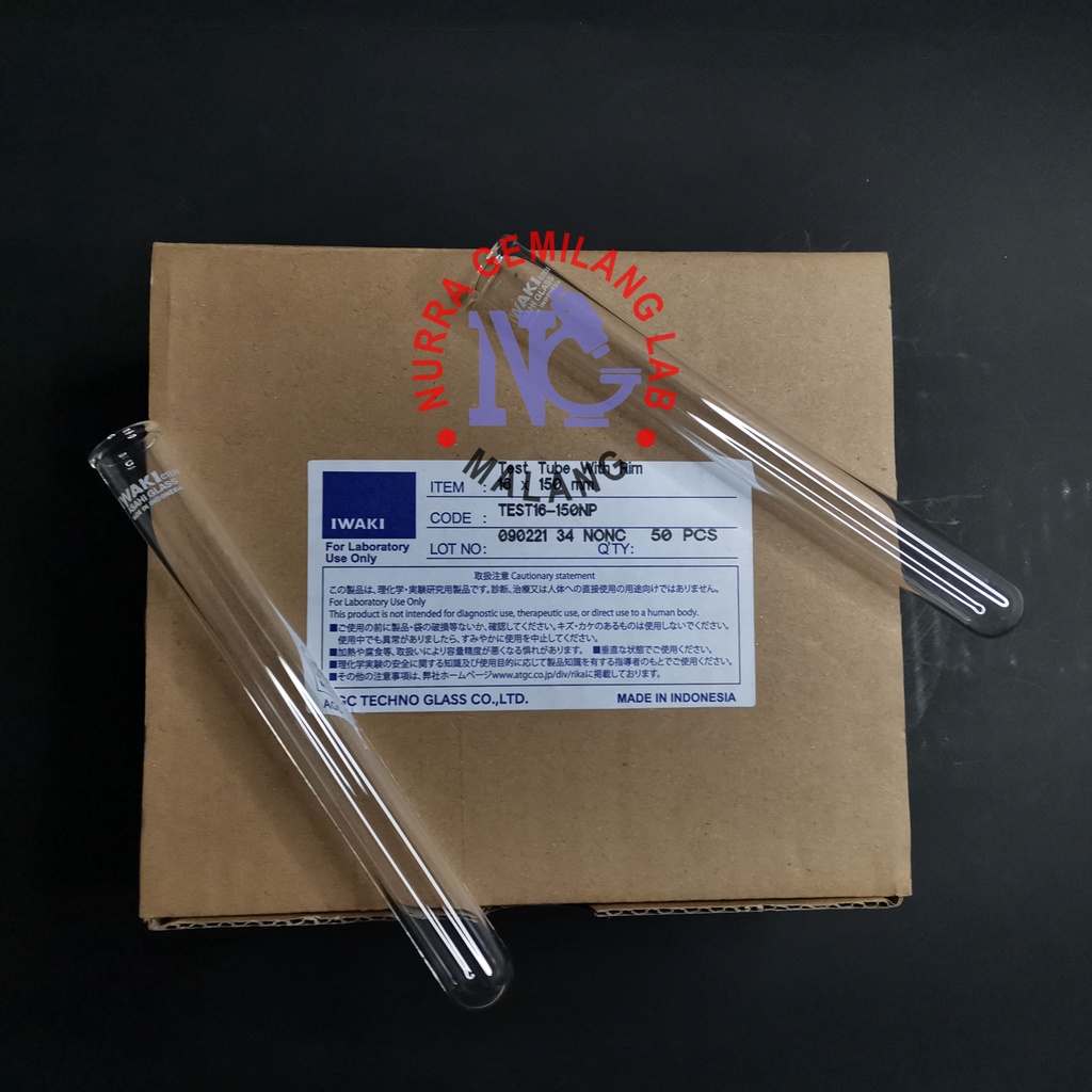 Test Tube Iwaki / Tabung Reaksi Iwaki All Size