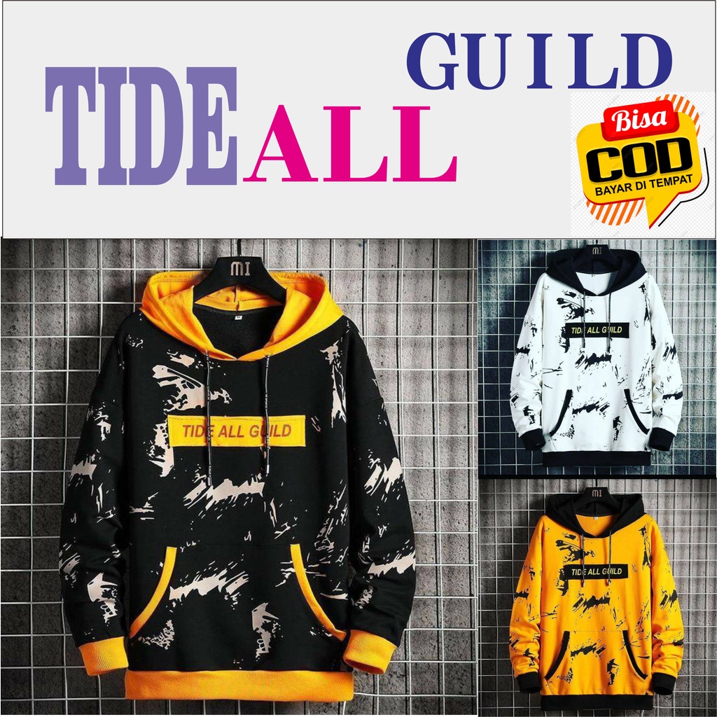 BAYAR DI TEMPAT / SWEATER PRIA TIDE ALL GUILD -JAKET HOODIE PRIA - Bahan tebal dan lembut - Harga Termurah - Pria Wanita Oversize