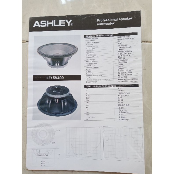 speaker ashley 15 inch lf15v400