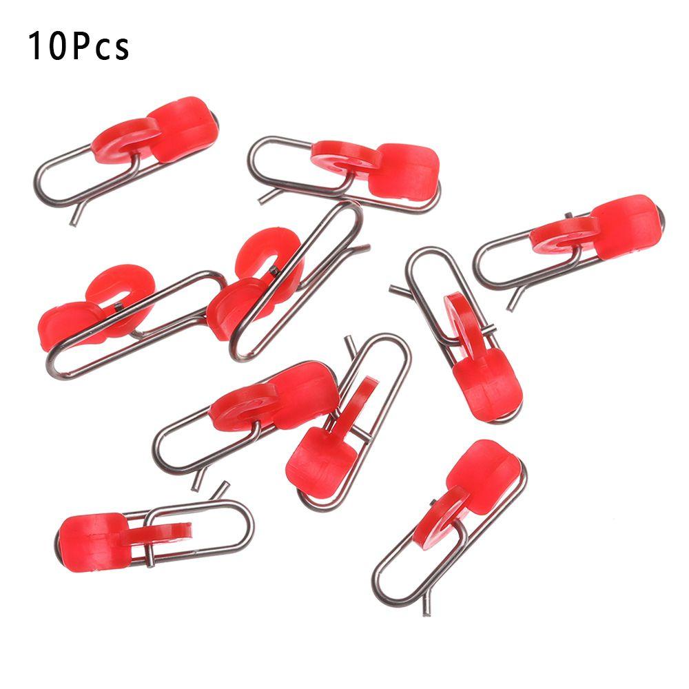 Nickolas1 Aksesoris Pancing 10Pcs Kail Pancing Impact Umpan Hitam/Red Board Release