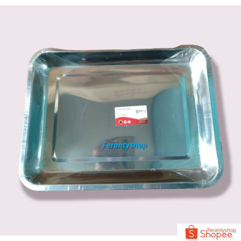 Nampan stainless persegi / nampan baki stainless / baking tray stainless 40 X 30CM