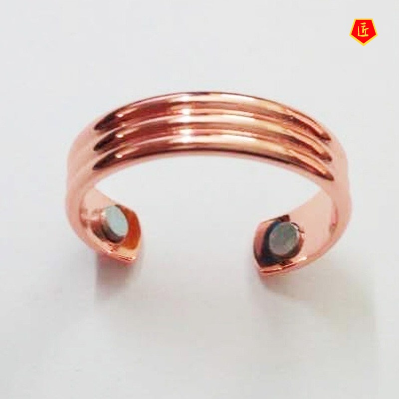 [Ready Stock]Personalized Magnetic Health Care Ring Rose Gold Creative