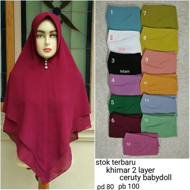 Khimar ceruty babydoll