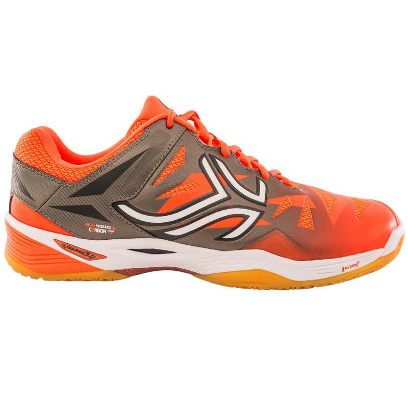 Sepatu badminton shoes orange artengo