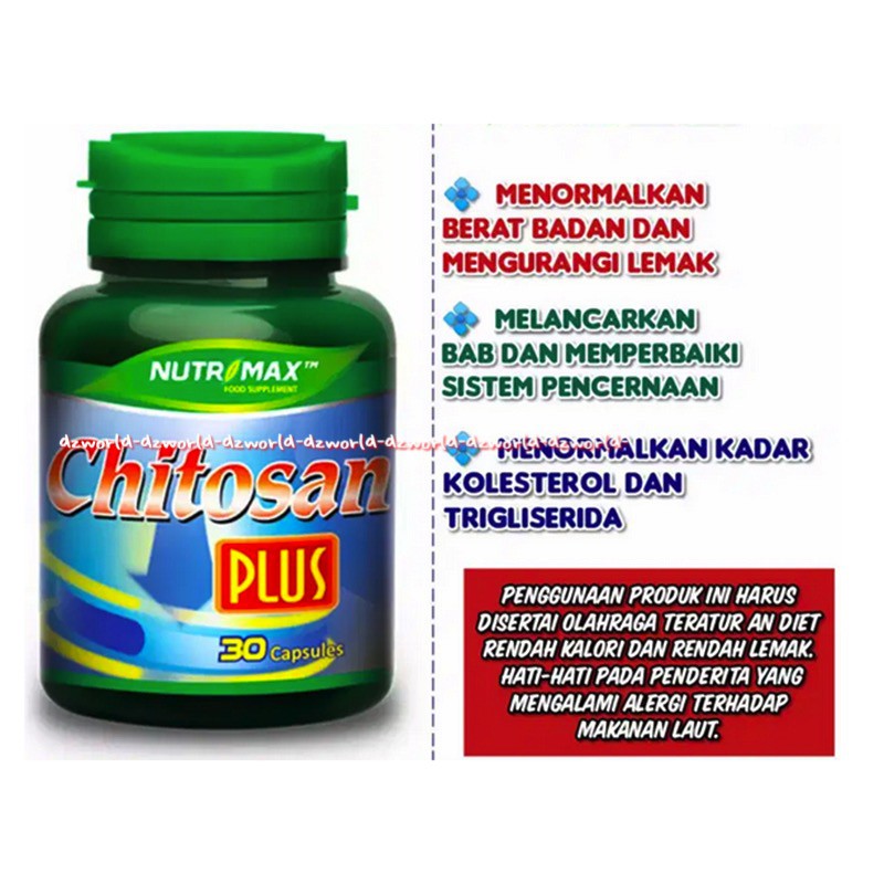 Nutrimax Chitosan Plus 30kapsul Obat Diet Mengurangi Lemak Nutri Max Citosan