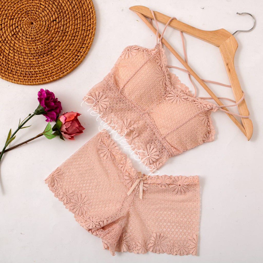 Set Bra Tanpa Kawat TERMURAH + GRATIS ONGKIR Set Bra / BH cewek wanita import TALLY BRA CD SETELAN B