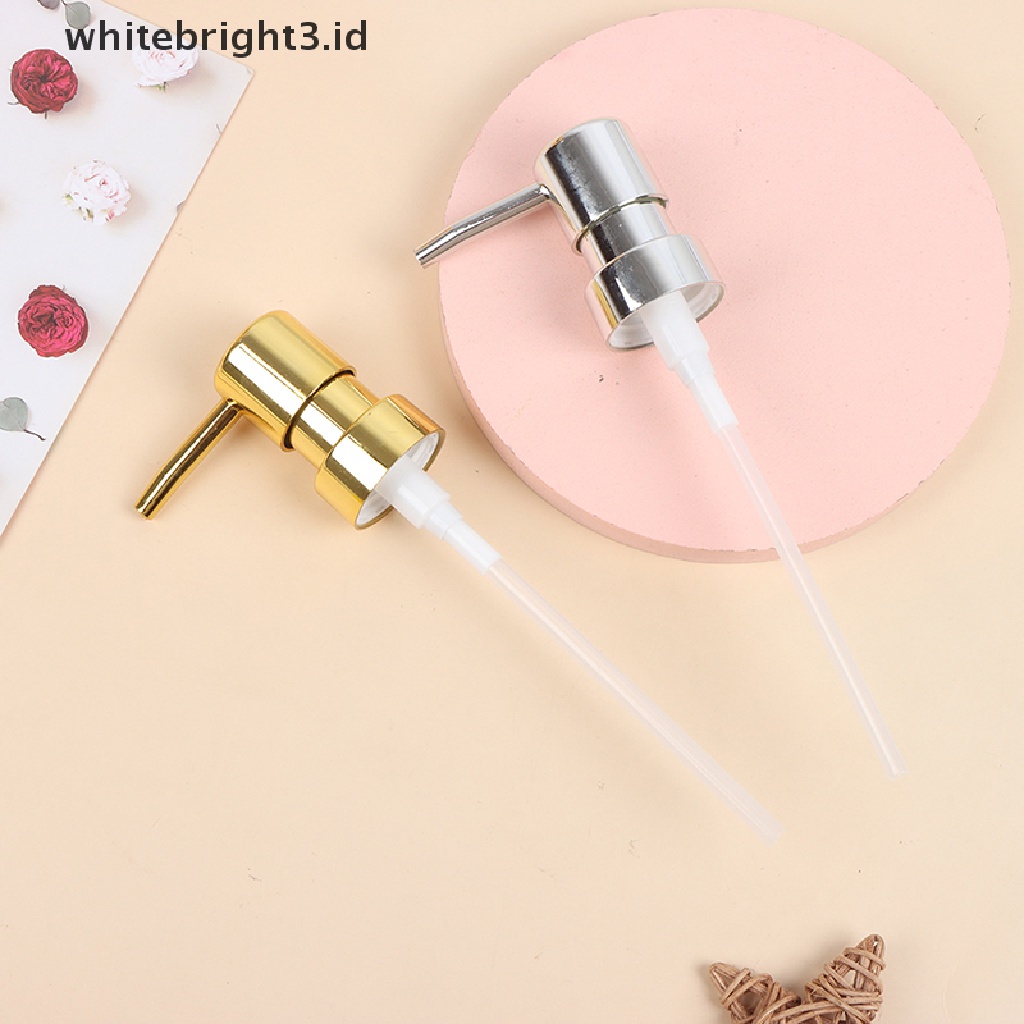 {whitebright3.id} Metal Soap Pump Liquid Lotion Dispenser Replacement Head 28 Thread Pump Cap ,