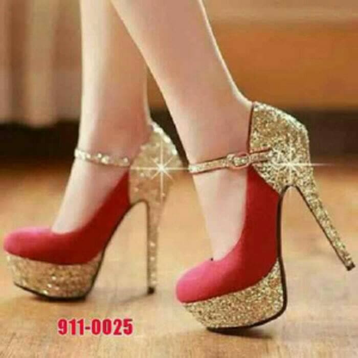 High Heels Gaul. Sepatu Pesta Wanita High Heels Mewah Elegan