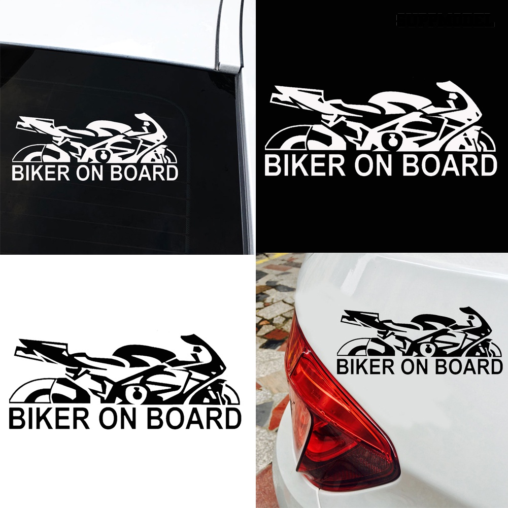 Stiker Reflektif Tema Biker on Board Untuk Mobil