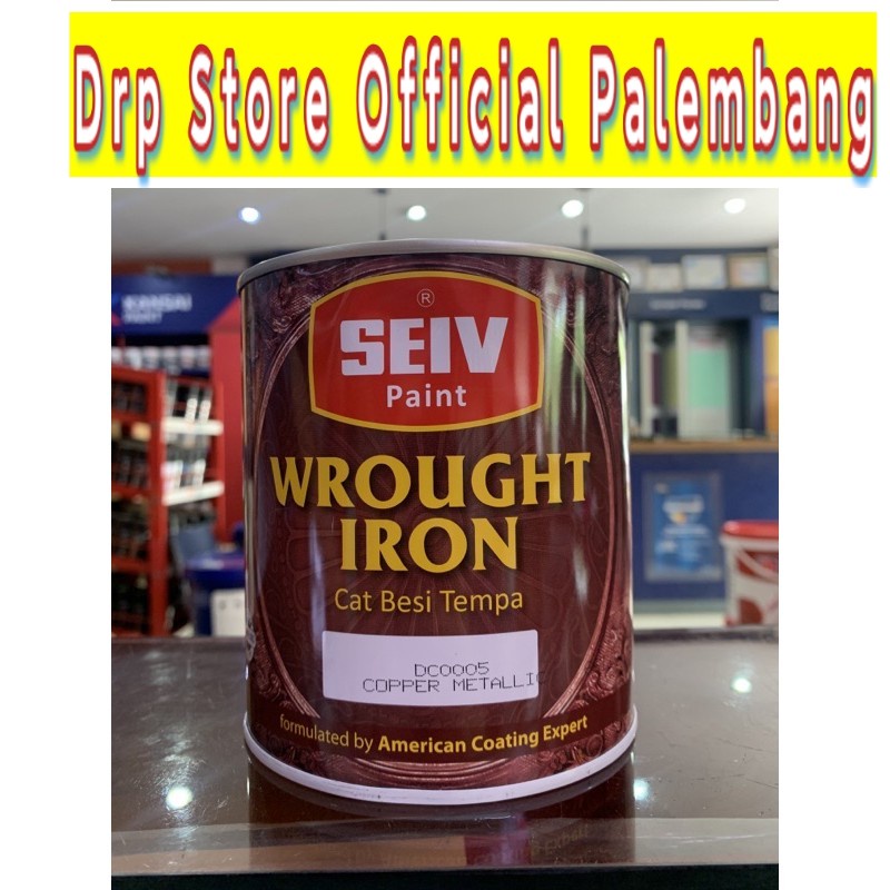 SEIV WROUGHT IRON CAT BESI KAYU WARNA EMAS COOPER SILVER UKURAN 1 LITER