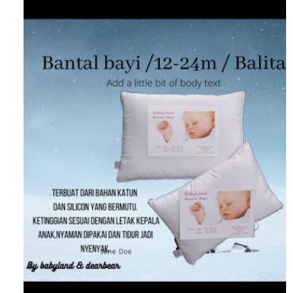 babyland bantal balita putih dalam untuk anak 3- 5 tahun insert