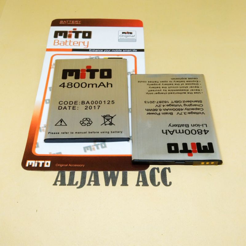 Batre Baterai Battery Mito A69 Fantasy BA000125 BA-000125 Original Battery Hp