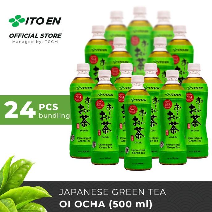 

(BISA COD) ITO EN Oi Ocha Unsweetened Teh Hijau Jepang 500ml No Sugar - 24 pcs TERLENGKAP Kode 1098