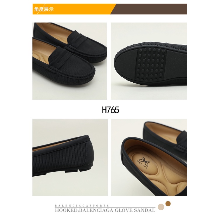 HELIVA FRIDA Loafer Shoes Sepatu Flat Bahan Kain Kanvas H765 Original Brand