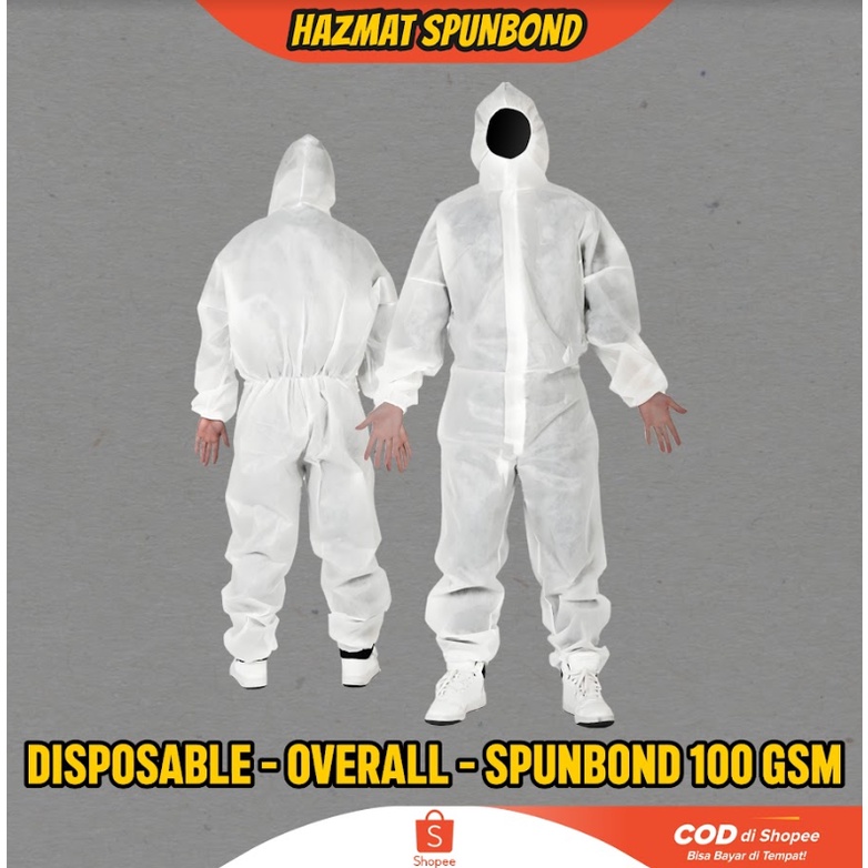 Hazmat Suit APD Alat Pelindung Diri Spunbon Non Woven jaket Celana