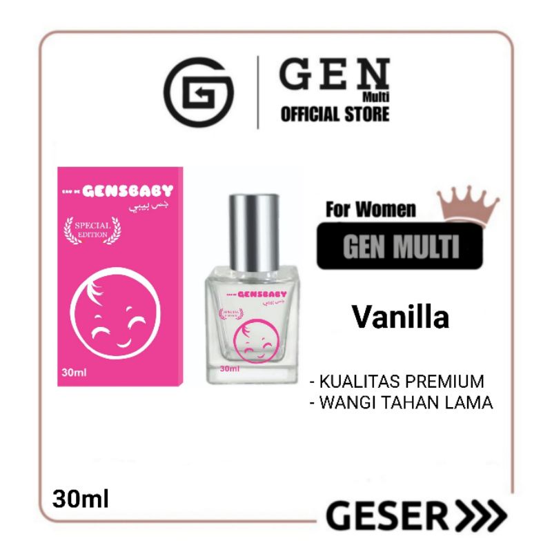 GEN - Parfum Gensbaby Vanilla 30ml Premium / Parfum Baby Vanilla 30ml / Parfum Switsbabies Murah