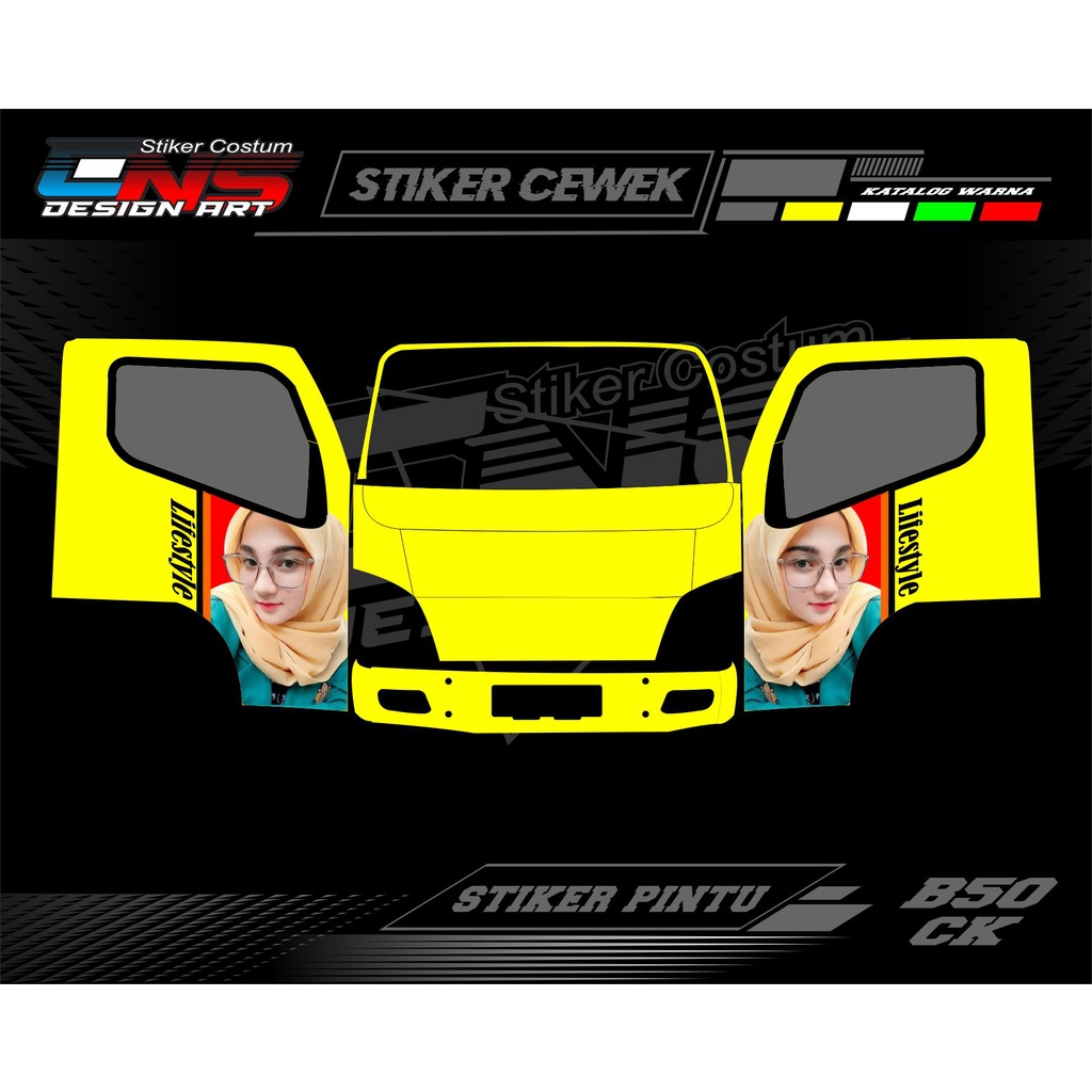 stiker pintu kabin truk/canter stiker variasi pintu mobil truk/canter stiker pintu pickup stiker mob