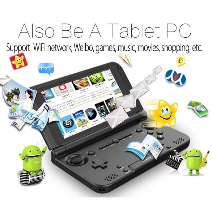 GPD XD Handheld Game Console 5 Inci 32GB Memori Hitam