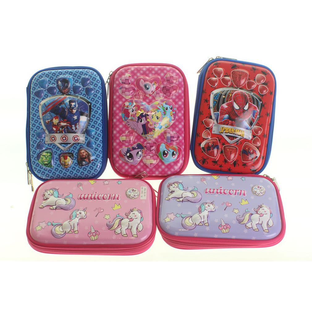 

NEW !! PENCIL CASE EMBOSE KOTAK PENSIL TIMBUL 6D MOTIF LOL/SHREK/UNICORN/LITTLE PONY/SPIDERMAN P001