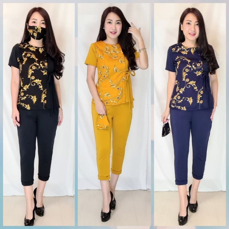 Stelan motif bunga sultan 1762 Bahan scuba import