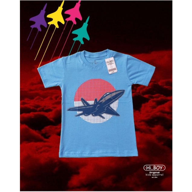 kaos pesawat anak