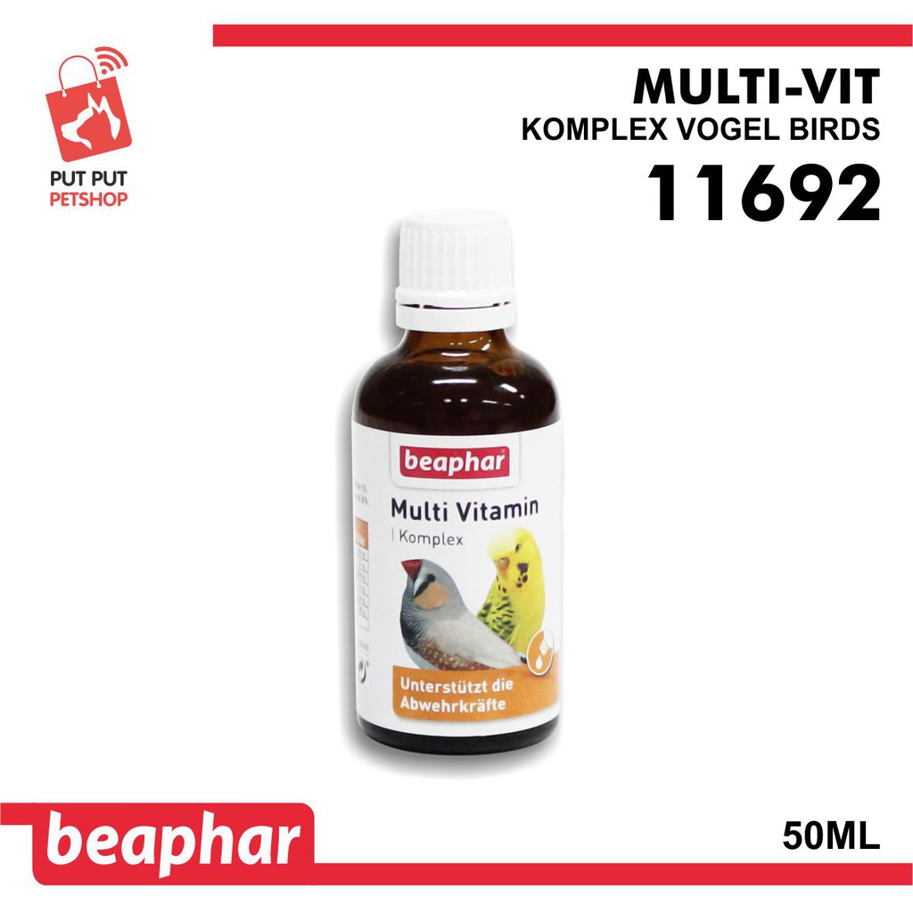 Beaphar Multi Vitamin Komplex Vogel Birds 50ML 11692 / Vitamin Burung