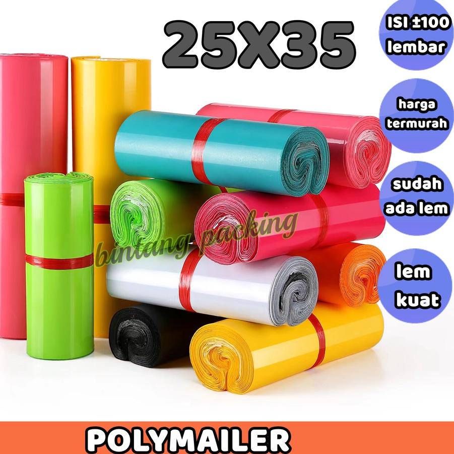 

TER POLYMAILER PLASTIK PACKING UKURAN 25 X 35 ISI ±100PCS ダ