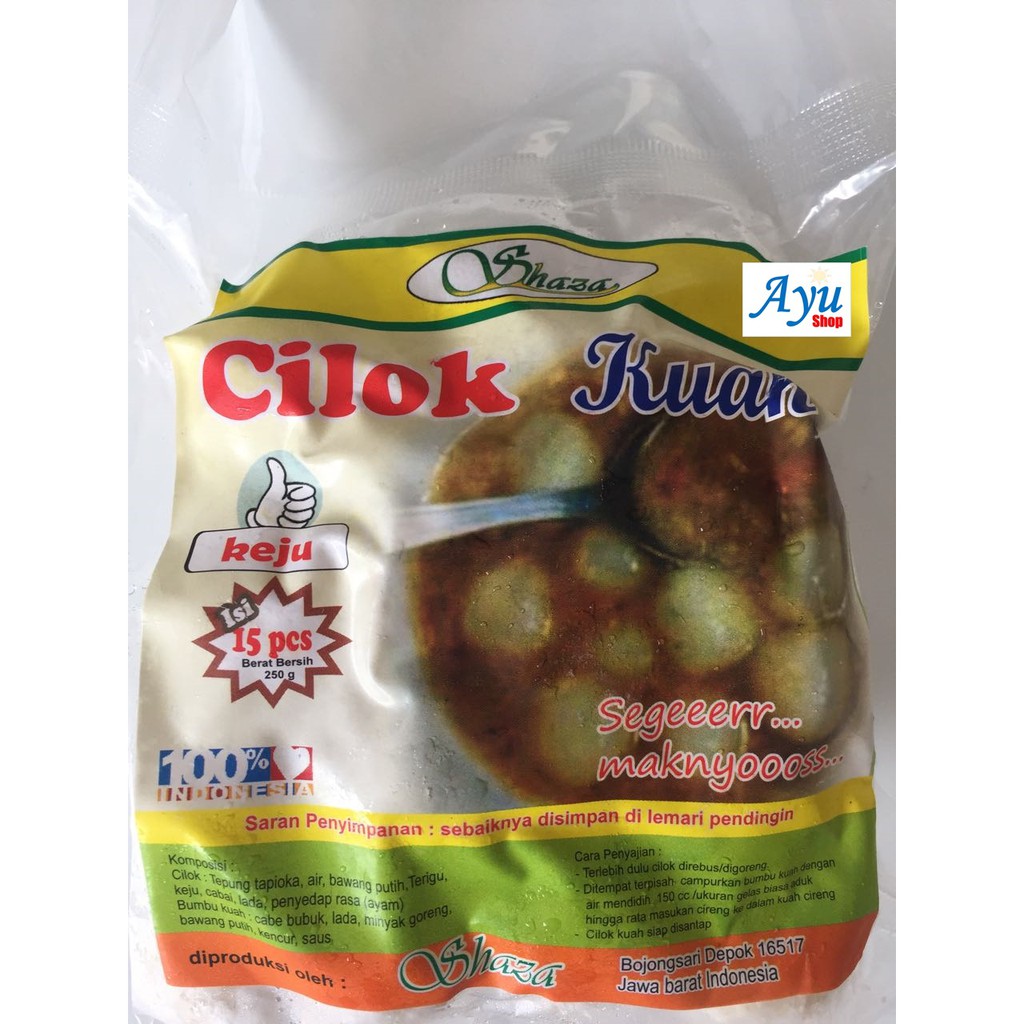 

Cilok Kuah Keju Shaza 250gr (isi 15 pcs)