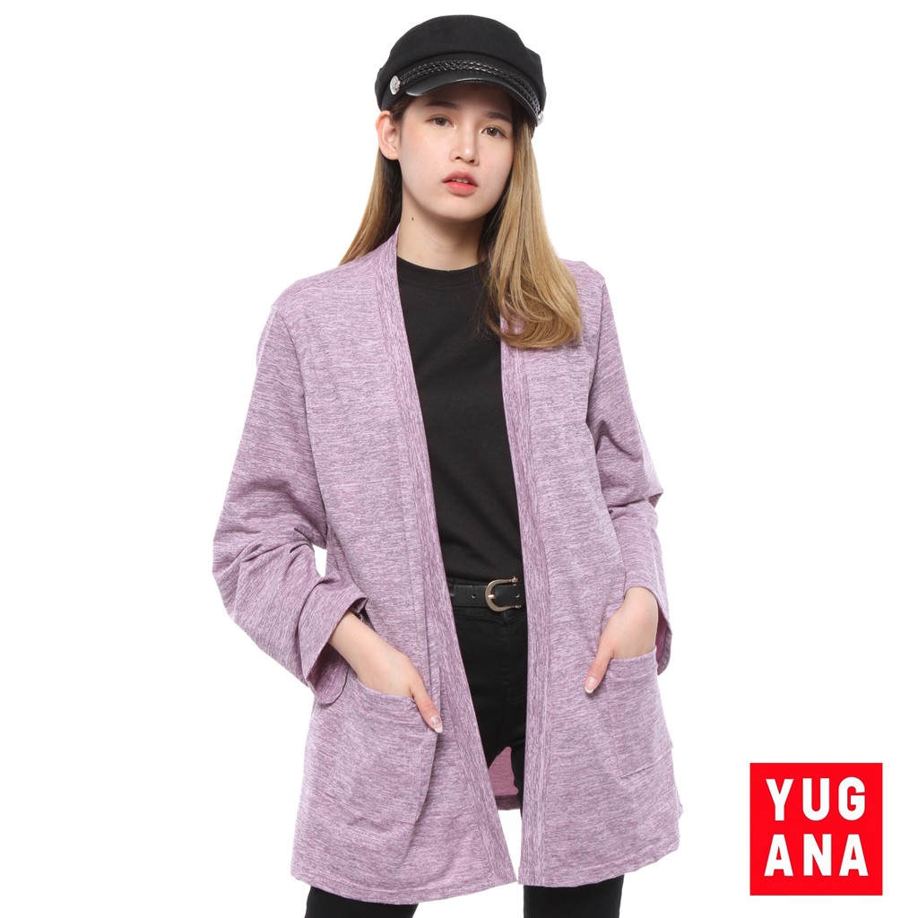 BL- CRGIGI Cardigan Oversize Wanita Lengan Panjang Polos-1