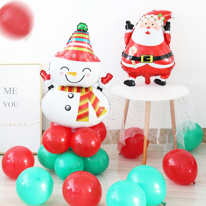 Balon Desain Kartun Santa Claus Elk Untuk Dekorasi Natal