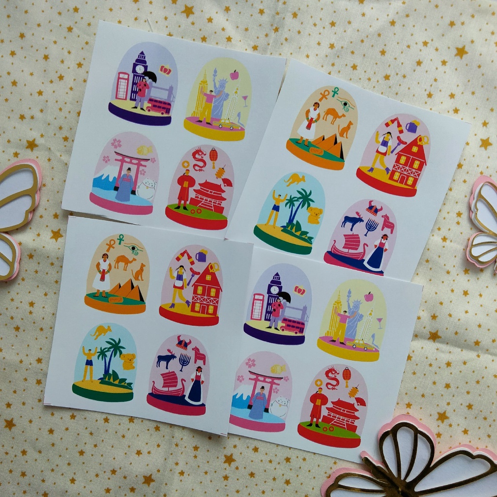 

sticker aesthetic miniatur city by okashi_store