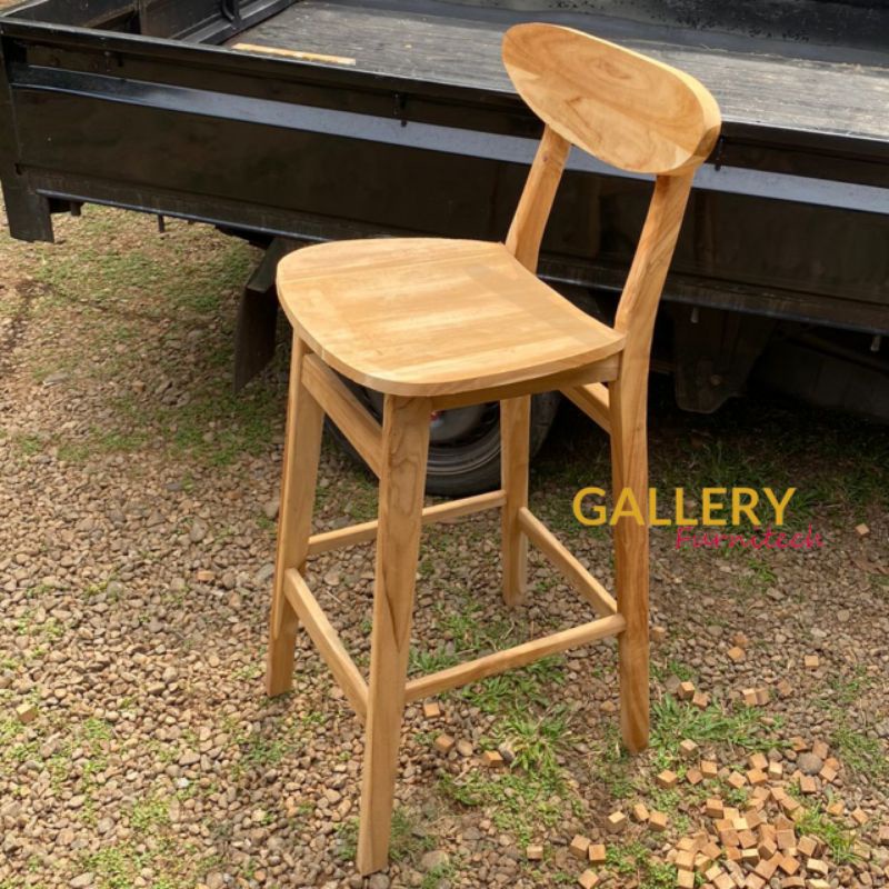 Kursi Bar Kayu Jati - Bar Stool