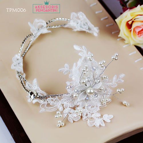 [SIAP KIRIM] TIARA PENGANTIN AKSESORIS RAMBUT HEADPIECE WANITA MODERN TPM006