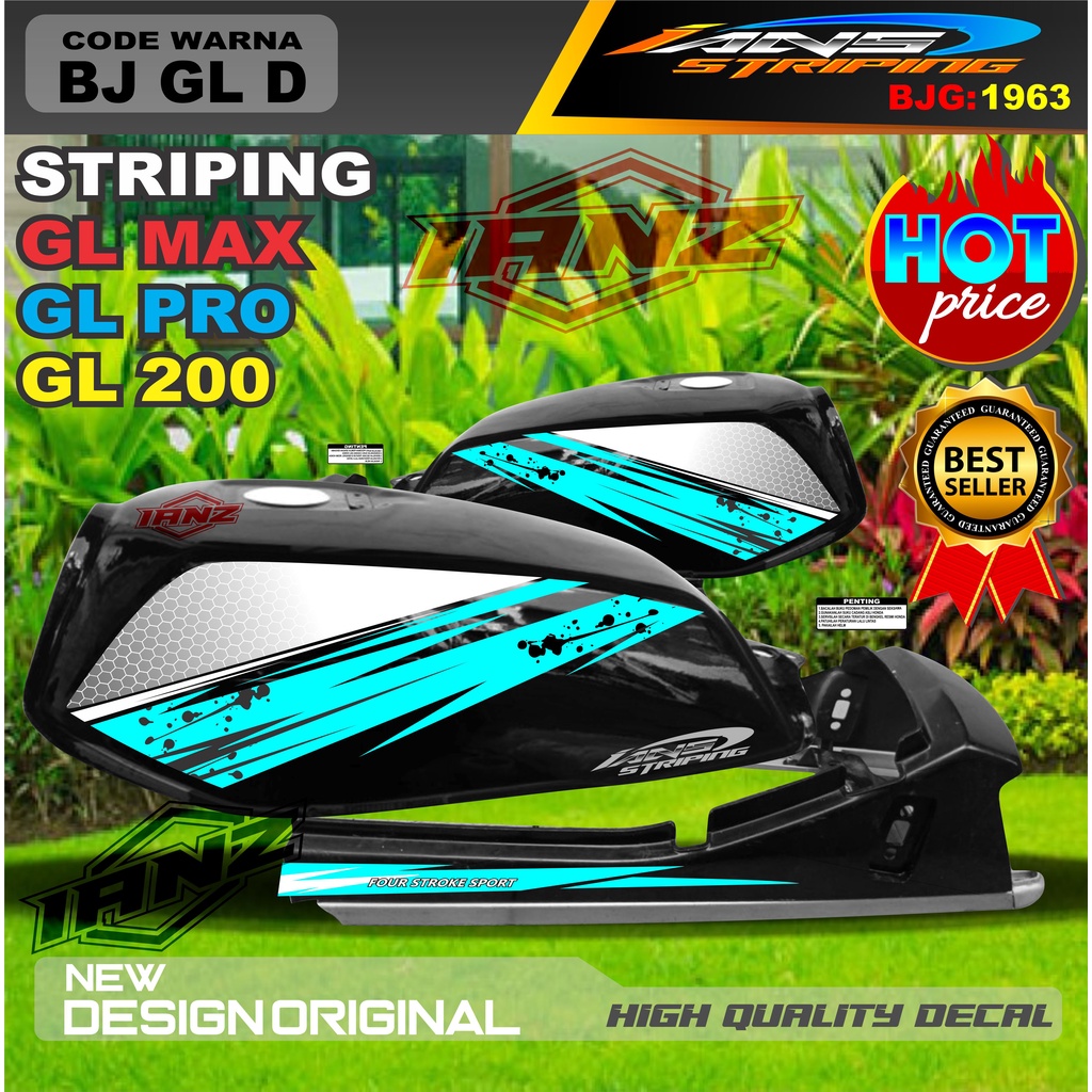 STRIPING VARIASI  MOTOR GL MAX GL PRO GL 100 / STRIPING MOTOR GL TERBARU / STIKER MOTOR TERMURAH / STRIPING GL MAX / STIKER GL PRO / STIKER MOTOR