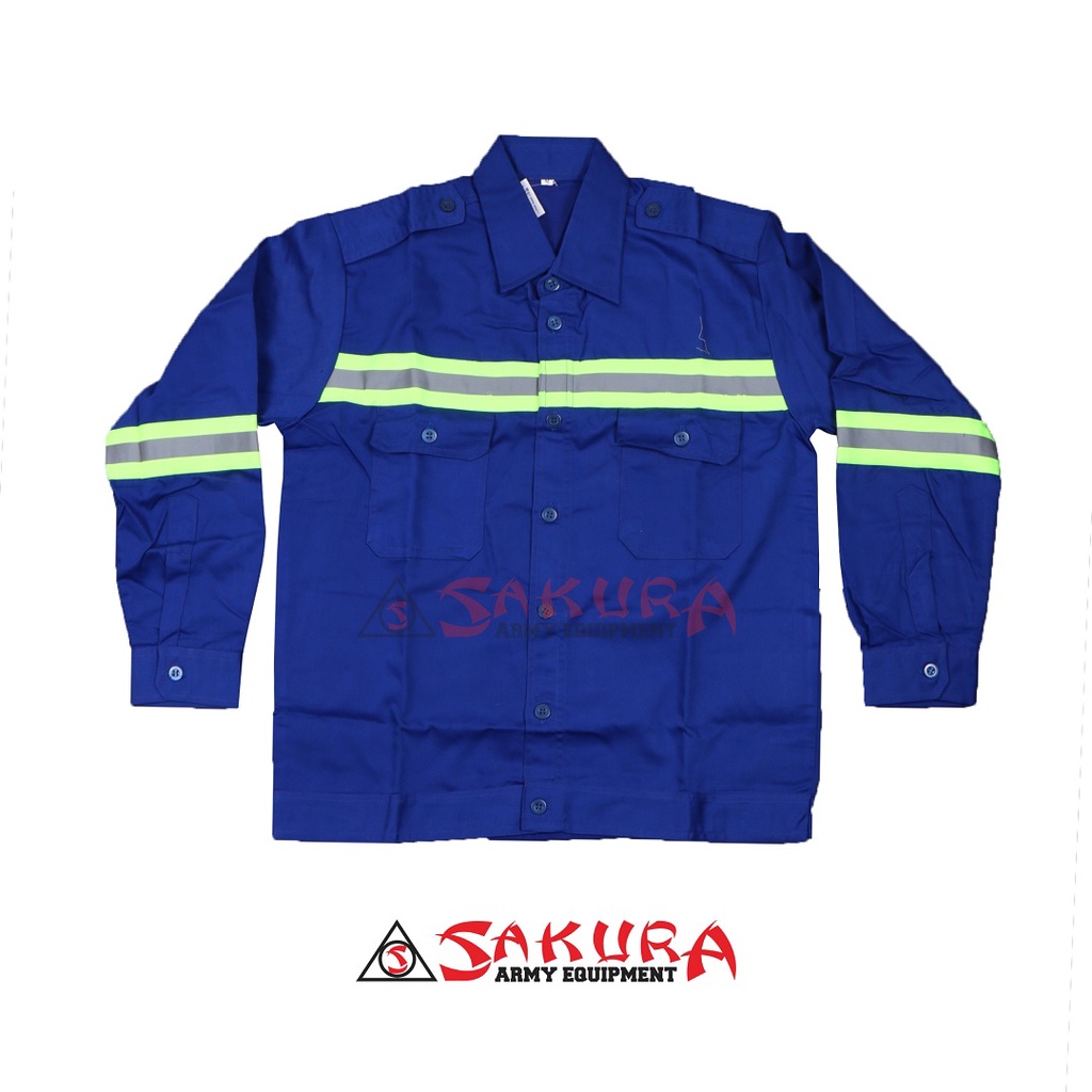 Wearpack Safety Atasan Baju Wearpack Panjang Biru Benhur Baju Safety