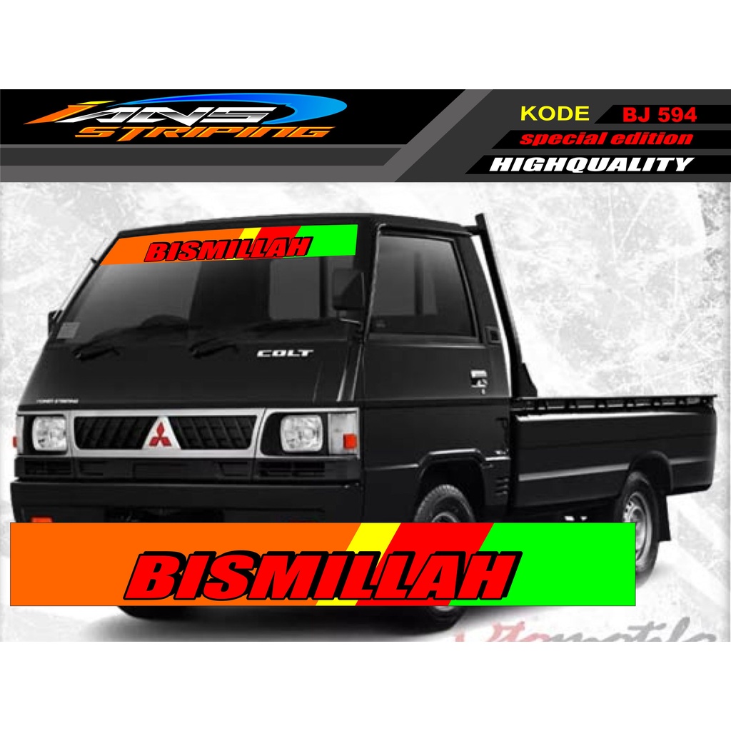 STIKER KACA DEPAN MOBIL L300 / GRANDMAX / PICK UP / CARRY / STIKER KACA DEPAN MOBIL PICK UP / DECAL STIKER PICK UP BJ594